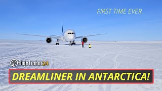 787 lands on Antarctica ICE RUNWAY And takes off again [upl. by Bev]