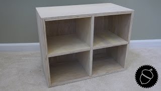 How to Make a Wooden Cubby  Great Storage Project [upl. by Enyrhtac]