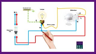 Schema Et Raccordement Electrique Dun Detecteur De Mouvement [upl. by Derzon500]