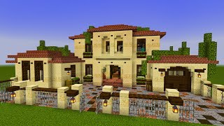 Minecraft How to Build an Italian Mediterranean House  PART 2 [upl. by Ahtoelc49]