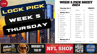 NFL Week 5 Lock Picks Lions Villain Report October 3rd [upl. by Monreal]