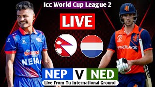 NEPAL VS NETHERALAND WORLD CUP LEAGUE 2 2024 MATCH LIVE  NEP VS NED LEAGUE 2 LIVE MATCH [upl. by Nesnar]