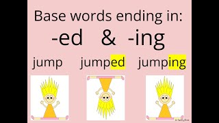 Base Words Ending in ED amp ING  Learn to Read with Me [upl. by Schick]