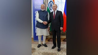 An enthusiastic welcome to PM Modi in Kazan Russia [upl. by Adnac]