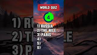 World Quiz 🌍 Can You Answer These Six 6️⃣ Questions 🤷‍♂️ [upl. by Tormoria]