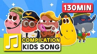 GREAT JOBS IN THE WORLD 2 AND OTHER SONGS  130MIN  LARVA KIDS  SUPER BEST SONGS FOR KIDS [upl. by Akenahc]