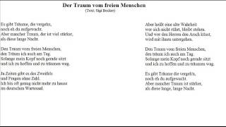 Der Traum vom freien Menschen Text Sigi Becker  Christoph Holzhöfer [upl. by Nessy33]