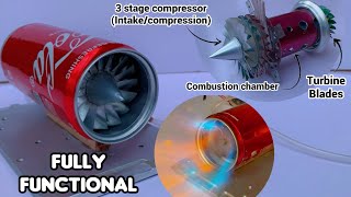 Making a Fully Functional Jet Engine using Soda can  diy Jet Engine [upl. by Valenta]