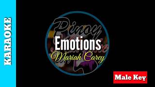 Emotions by Mariah Carey Karaoke  Male Key [upl. by Yrogiarc]