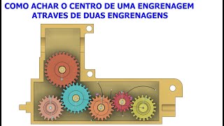 Como achar o centro de uma terceira engranagem através de duas emgrenagens planetárias [upl. by Ahsekal]