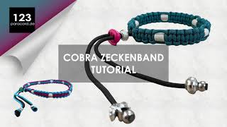 AntiZeckenHalsband mit Kobraknoten  Paracord tutorial DEUTSCH [upl. by Cinimod909]