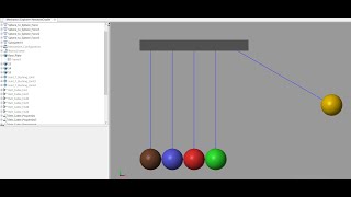 Newtons Cradle in MATLAB Multibody Simulink [upl. by Loesceke339]