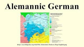 Alemannic German [upl. by Aisnetroh381]