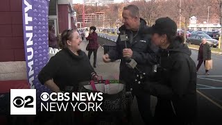 CBS viewer donates entire shopping cart to holiday food drive [upl. by Matias]