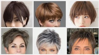 Very percious pixie short Haircut with curtains bang out for younger age women20241top [upl. by Nylirrej]