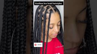 Latest knotless box braid hairstyles hairstyle viral fashion shortsfeed short subscribe style [upl. by Aneleairam260]