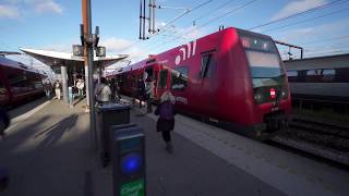 Denmark train ride from Dybbølsbro to Copenhagen Central Station 2X elevator 1X escalator [upl. by Edwyna590]