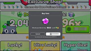 GETTING MAX LUCK IN ROBLOX PETS GO [upl. by Yelahs]