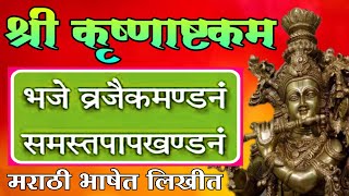 Bhaje Vrajaika Mandanam  भजे व्रजैकमण्डनं  श्री कृष्णाष्टकम्  Shri Krishnashtakam [upl. by Arun]