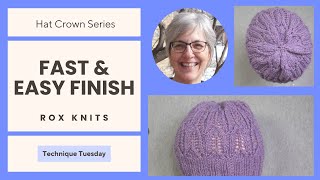 Easy Hat Crown  Works With Any Stitch Pattern  Technique Tuesday [upl. by Aiyotal821]