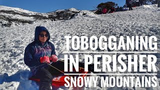 Tobogganing at Perisher Snowy Mountains Australia [upl. by Ebner859]