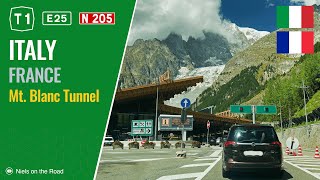 Driving in Italy and France Trafori T1 amp N205 E25 Mont Blanc Tunnel [upl. by Hsirap]