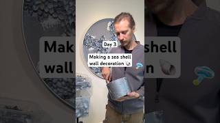 Day 3 of making a large sea shell wall decoration blueplanet artprocess process craft day3 [upl. by Nitsrek]