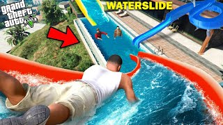 Franklin Purchased luxury Waterslide underwater house in GTA 5 [upl. by Brocklin]