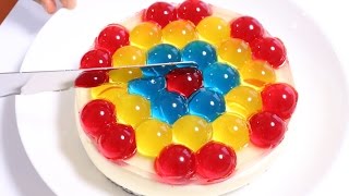 Jewel JELLO Edible Orbeez Colorful Jelly Cake ジュエルゼリーケーキ [upl. by Adekram]