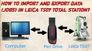 How to import and export data Jobs in total station [upl. by Ed]