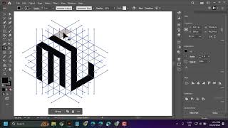 Any Monogram Logo in 1 Minute  Monogram Logo Design Illustrator [upl. by Latsryc]