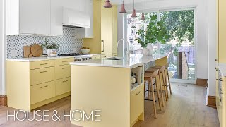 Makeover Scandi Style Modern Yellow Kitchen and Small Pink Terrazzo Bathroom [upl. by Weirick]