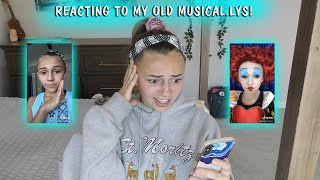 REACTING TO MY OLD MUSICLLYS  Kayla Davis [upl. by Netsirhc]