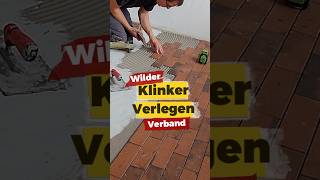 Fliesen in Klinker Optik verlegen  Ziegel im Wilden Verband [upl. by Nala593]