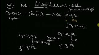 HYDROBORATION OXIDATION REACTION  REVISION  2ND PUC  ALCOHOLSPHENOLS AND ETHER [upl. by Osanna]