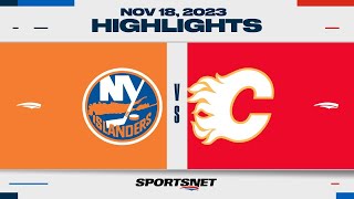 NHL Highlights  Islanders vs Flames  November 18 2023 [upl. by Nattie]