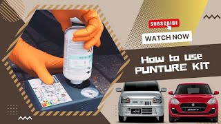 How to use car pauncther kitcar tyre repairtyre leakge repair automobile car toyota [upl. by Craig]