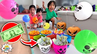 Halloween Balloon Boo Bucket Challenge Win Money or a Treat [upl. by Flynn]