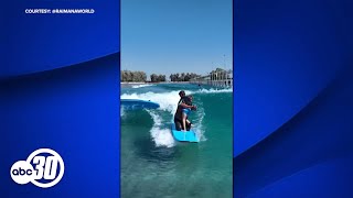 Surfing legend saves boy at Kelly Slaters Surf Ranch in Lemoore [upl. by Goodill692]