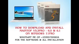 HOW TO DOWNLOAD AND INSTALL MAINTOP ON YOUR PC [upl. by Neom]