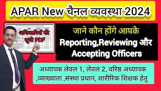 APAR channel  APAR Reporting Reviewing Accepting officer  APAR मे officer  APAR adhikari kon [upl. by Orville]