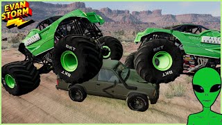 BeamNGdrive Off Road Adventure To Area 5 Monster Trucks From Outer Space [upl. by Nylasor]