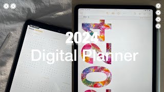 2024 FREE Digital Planner walk through 📓 [upl. by Akitan]