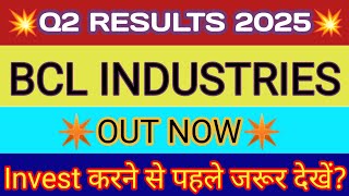 BCL Industries Q2 Results 🔴 BCL Industries Results 🔴BCL Industries Share Latest News 🔴BCL Industries [upl. by Cuthbert]