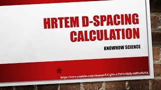 HRTEM d spacing calculation tutorial [upl. by Lamraj]