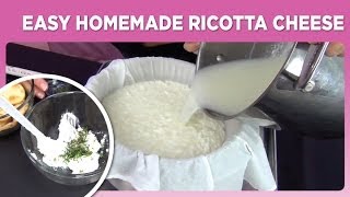 Easy Homemade Ricotta Cheese [upl. by Leak212]