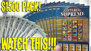 WATCH THIS 1500 FULL PACK of 100 Lottery Tickets  Fixin To Scratch [upl. by Hui133]