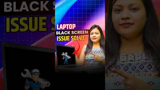 Laptop Black Screen Problem Fix shorts [upl. by Aynosal]