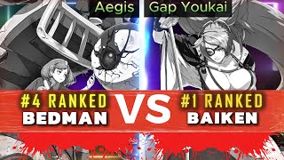 GGST ▰ Aegis 4 Bedman Vs Gap Youkai 1 Baiken  Guilty Gear Strive High Level Replay 🔥 [upl. by Aliel]