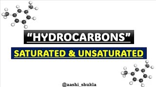 Hydrocarbons  Saturated amp Unsaturated Hydrocarbons  Unit 2  Environmental Chemistry [upl. by Selrahc]